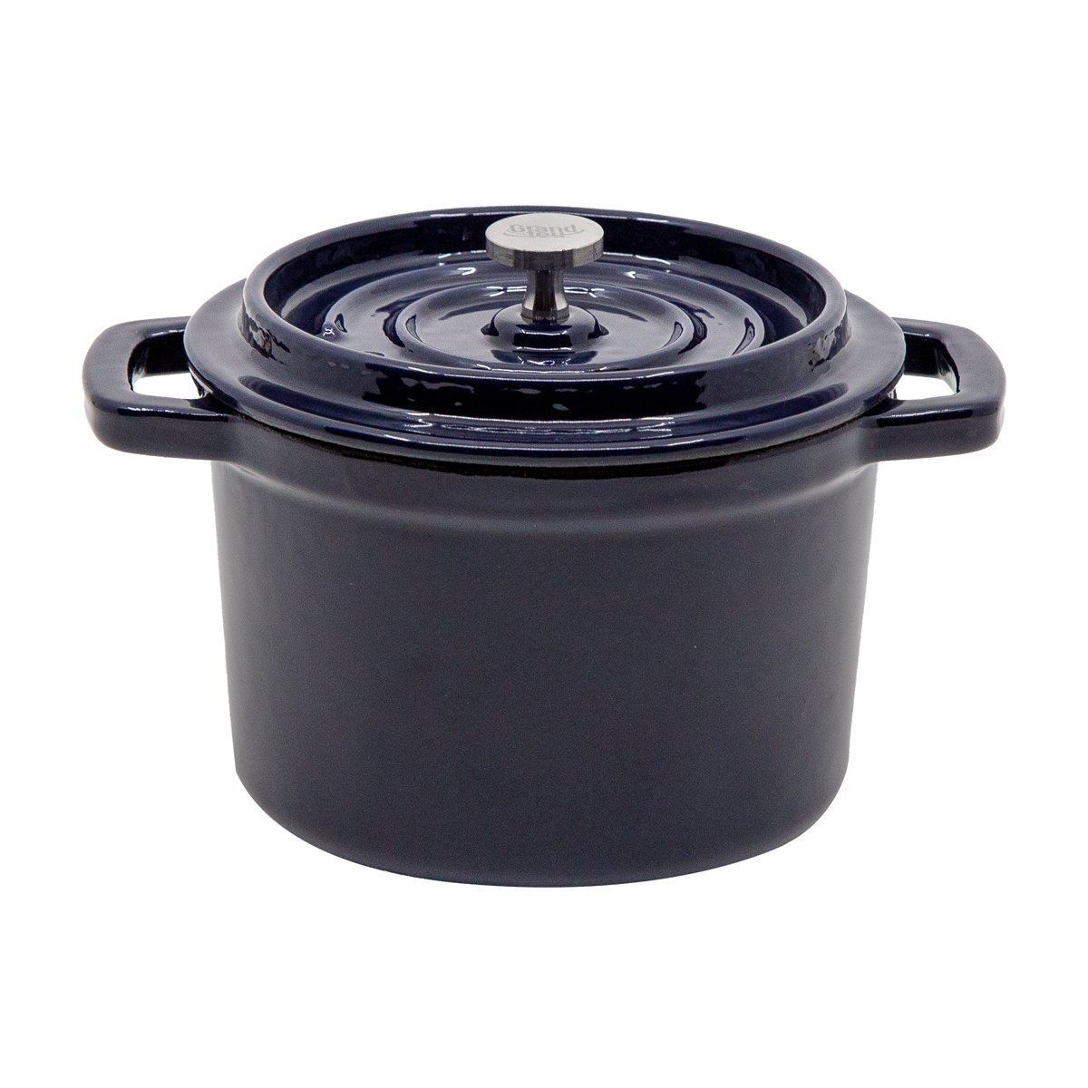Emaliuotas ketaus mini puodas, mėlynas, 0,65 l.